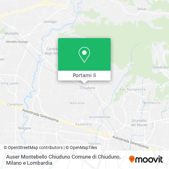 Mappa Auser Montebello Chiuduno Comune di Chiuduno