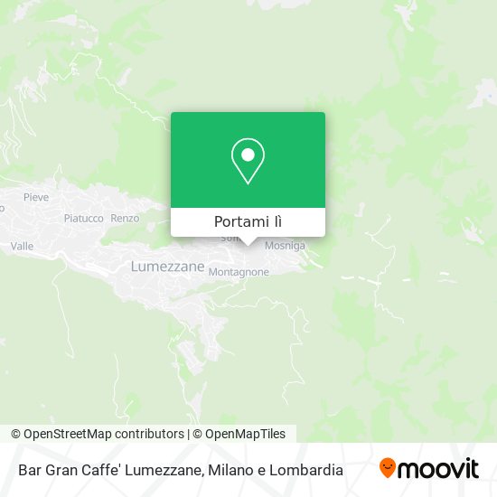 Mappa Bar Gran Caffe' Lumezzane