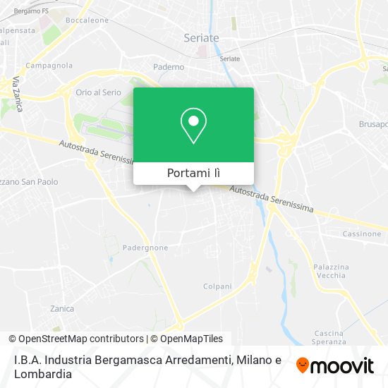 Mappa I.B.A. Industria Bergamasca Arredamenti