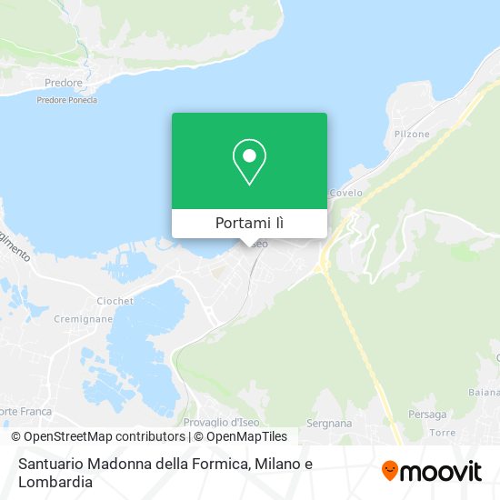 Mappa Santuario Madonna della Formica