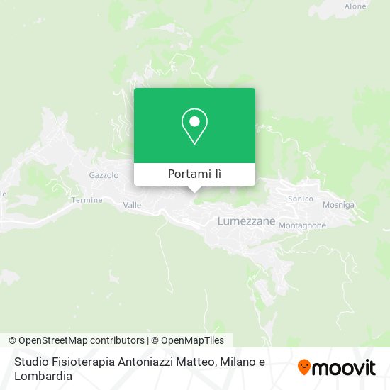 Mappa Studio Fisioterapia Antoniazzi Matteo