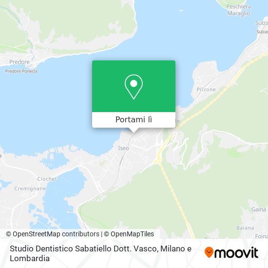 Mappa Studio Dentistico Sabatiello Dott. Vasco