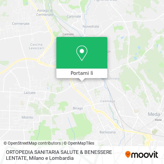 Mappa ORTOPEDIA SANITARIA SALUTE & BENESSERE LENTATE