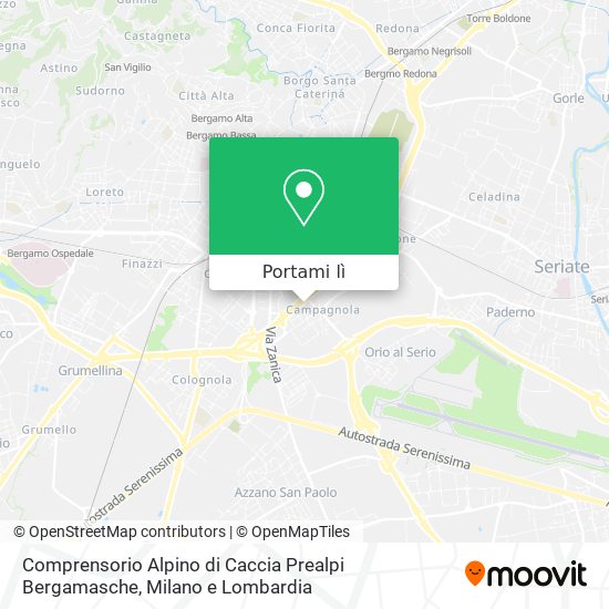 Mappa Comprensorio Alpino di Caccia Prealpi Bergamasche