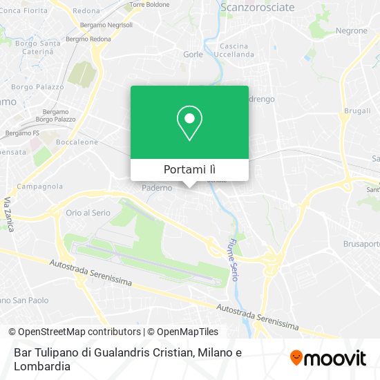 Mappa Bar Tulipano di Gualandris Cristian