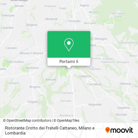 Mappa Ristorante Crotto dei Fratelli Cattaneo
