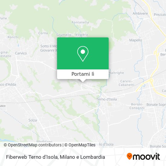 Mappa Fiberweb Terno d'Isola