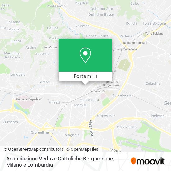 Mappa Associazione Vedove Cattoliche Bergamsche