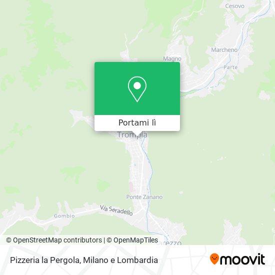 Mappa Pizzeria la Pergola