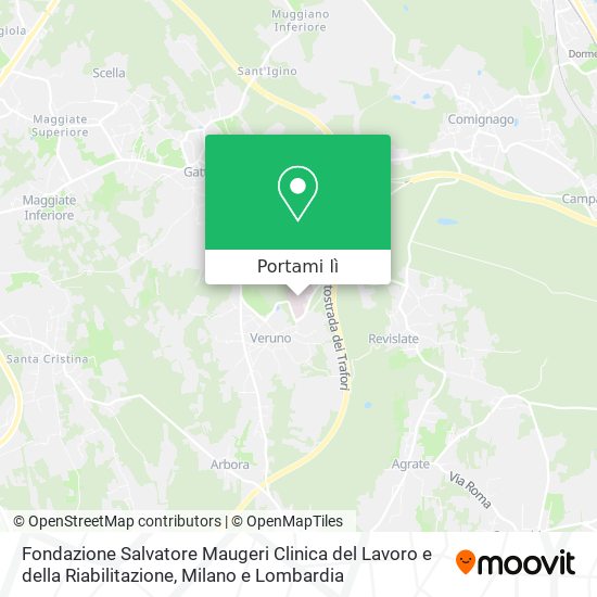 Mappa Fondazione Salvatore Maugeri Clinica del Lavoro e della Riabilitazione