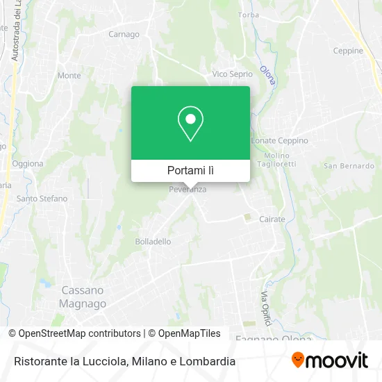 Mappa Ristorante la Lucciola