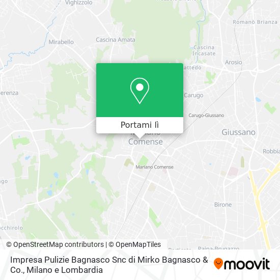 Mappa Impresa Pulizie Bagnasco Snc di Mirko Bagnasco & Co.