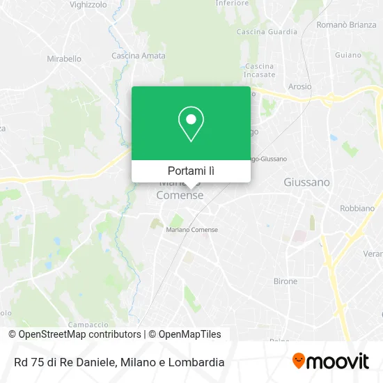 Mappa Rd 75 di Re Daniele