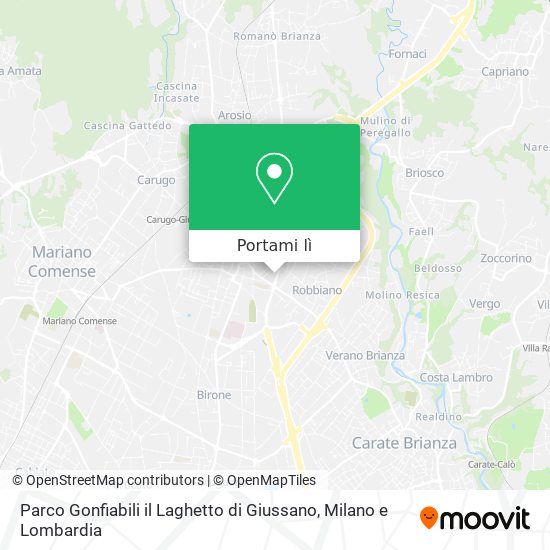 Mappa Parco Gonfiabili il Laghetto di Giussano