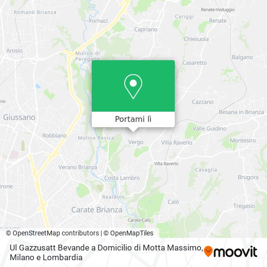Mappa Ul Gazzusatt Bevande a Domicilio di Motta Massimo