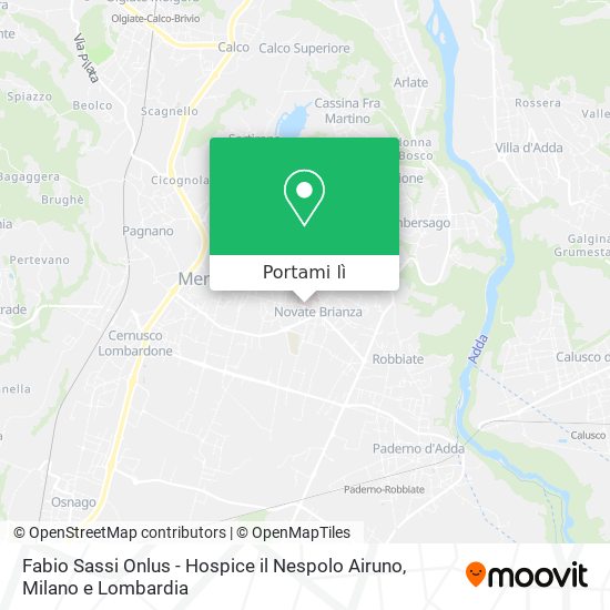 Mappa Fabio Sassi Onlus - Hospice il Nespolo Airuno