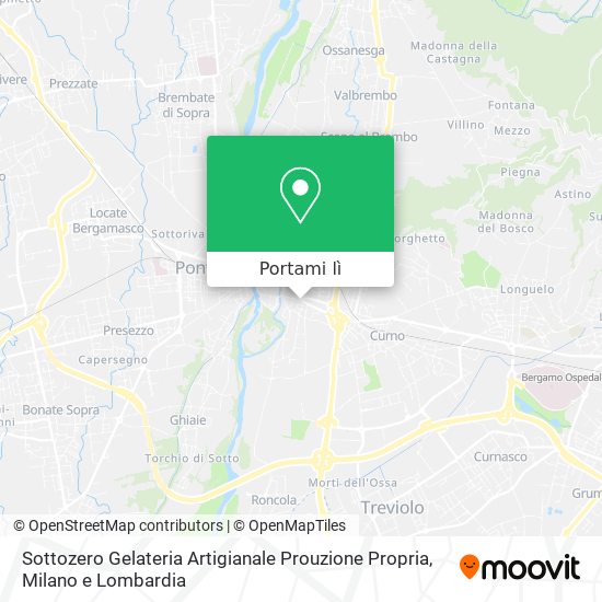 Mappa Sottozero Gelateria Artigianale Prouzione Propria