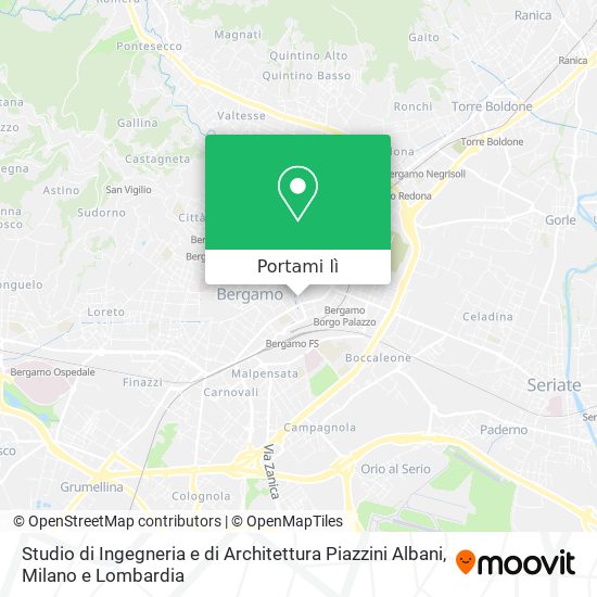 Mappa Studio di Ingegneria e di Architettura Piazzini Albani