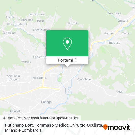 Mappa Putignano Dott. Tommaso Medico Chirurgo-Oculista