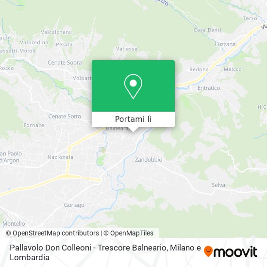 Mappa Pallavolo Don Colleoni - Trescore Balneario