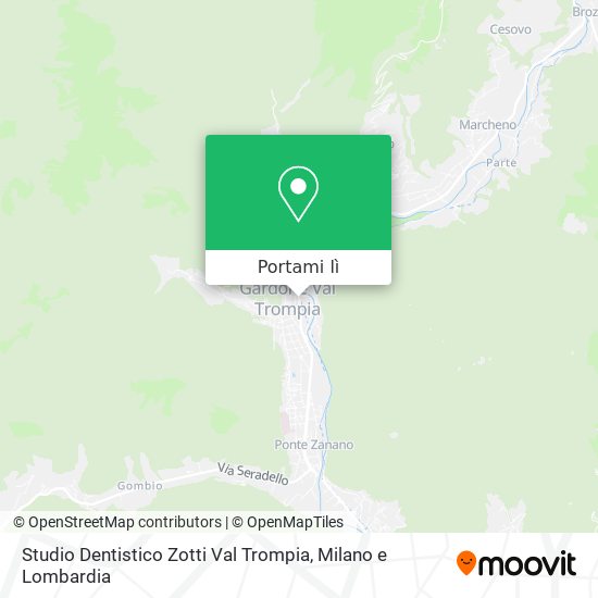 Mappa Studio Dentistico Zotti Val Trompia