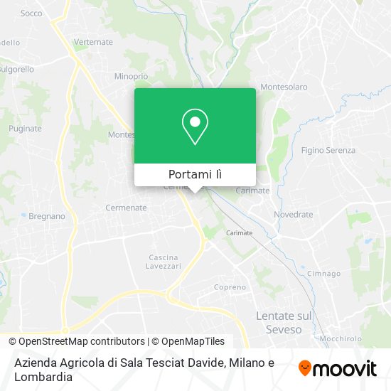Mappa Azienda Agricola di Sala Tesciat Davide