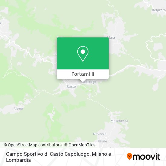Mappa Campo Sportivo di Casto Capoluogo