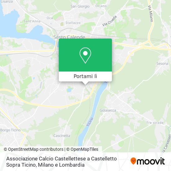 Mappa Associazione Calcio Castellettese a Castelletto Sopra Ticino