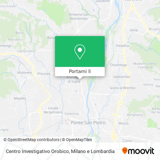 Mappa Centro Investigativo Orobico
