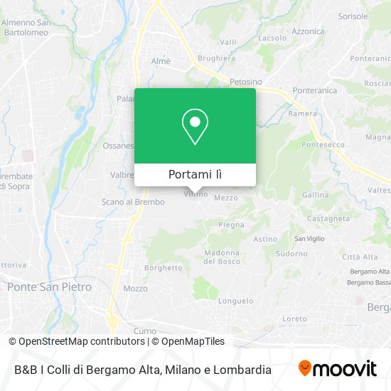 Mappa B&B I Colli di Bergamo Alta
