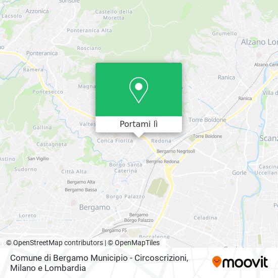Mappa Comune di Bergamo Municipio - Circoscrizioni
