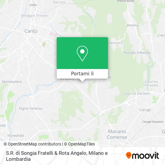 Mappa S.R. di Songia Fratelli & Rota Angelo