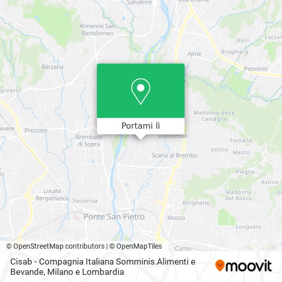 Mappa Cisab - Compagnia Italiana Somminis.Alimenti e Bevande