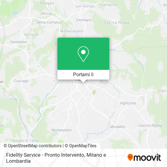 Mappa Fidelity Service - Pronto Intervento