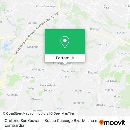 Mappa Oratorio San Giovanni Bosco Cassago Bza