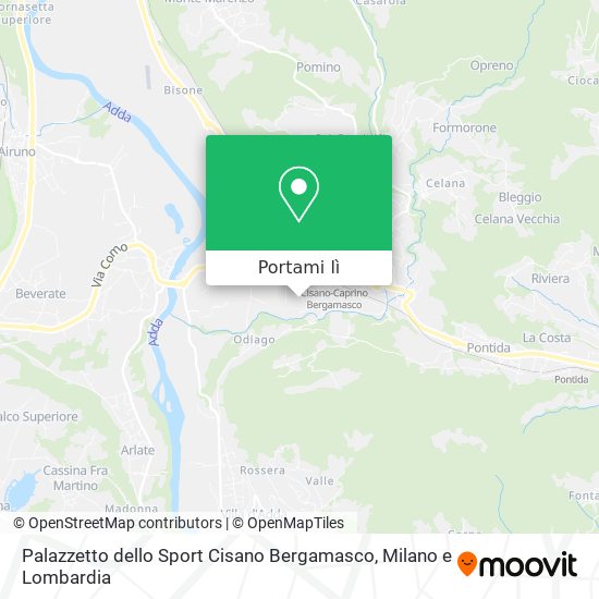 Mappa Palazzetto dello Sport Cisano Bergamasco