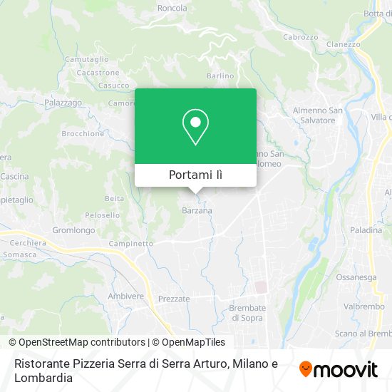 Mappa Ristorante Pizzeria Serra di Serra Arturo