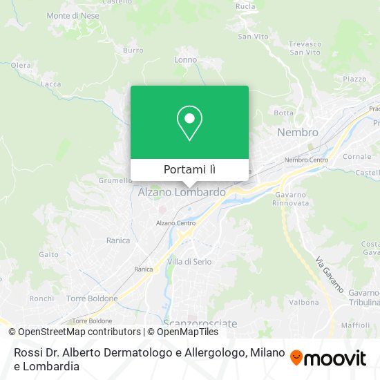Mappa Rossi Dr. Alberto Dermatologo e Allergologo