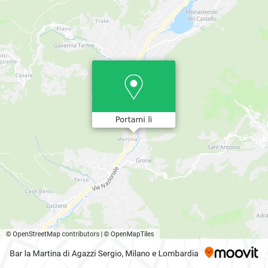 Mappa Bar la Martina di Agazzi Sergio