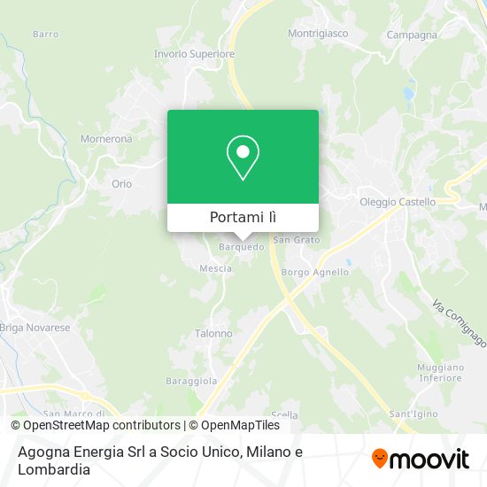 Mappa Agogna Energia Srl a Socio Unico