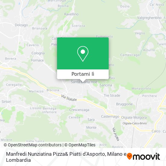 Mappa Manfredi Nunziatina Pizza& Piatti d'Asporto