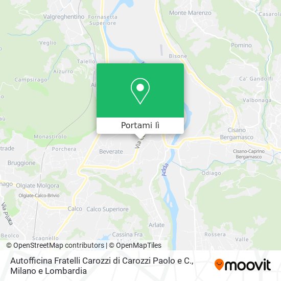 Mappa Autofficina Fratelli Carozzi di Carozzi Paolo e C.