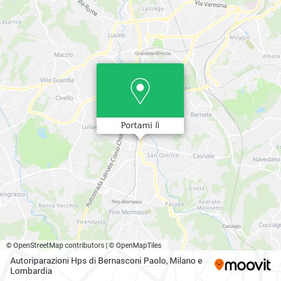 Mappa Autoriparazioni Hps di Bernasconi Paolo