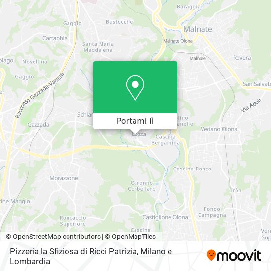 Mappa Pizzeria la Sfiziosa di Ricci Patrizia