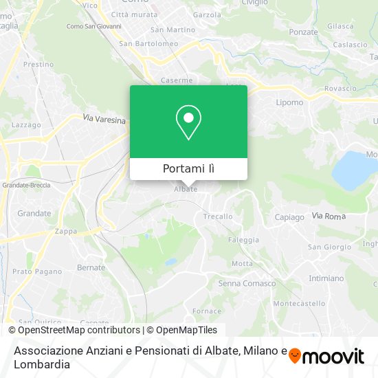 Mappa Associazione Anziani e Pensionati di Albate