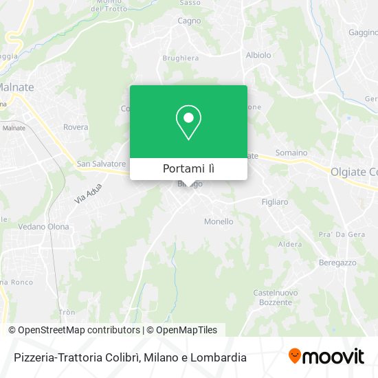 Mappa Pizzeria-Trattoria Colibrì