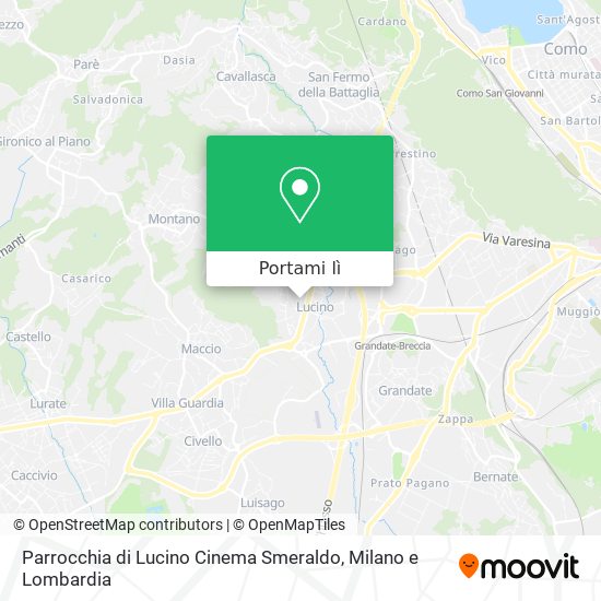 Mappa Parrocchia di Lucino Cinema Smeraldo