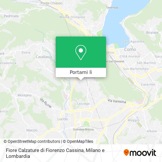 Mappa Fiore Calzature di Fiorenzo Cassina