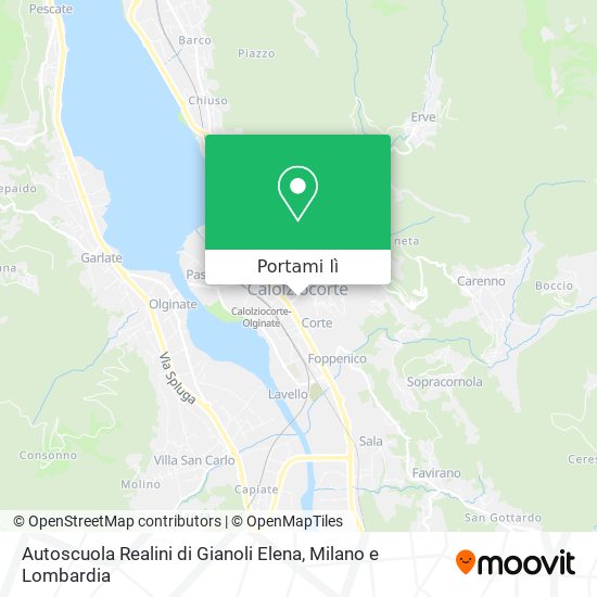 Mappa Autoscuola Realini di Gianoli Elena