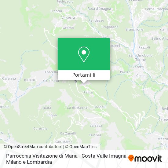 Mappa Parrocchia Visitazione di Maria - Costa Valle Imagna